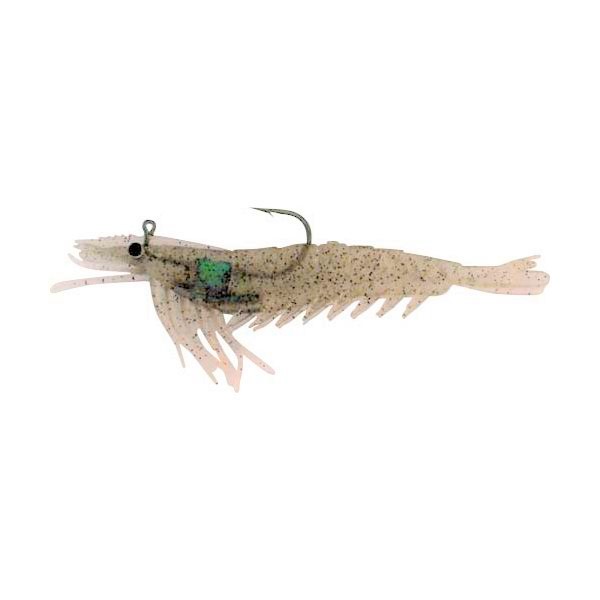 Artificial Shrimp Rigged 6" Silver Flake 2 Pack - Almost Alive L - Click Image to Close